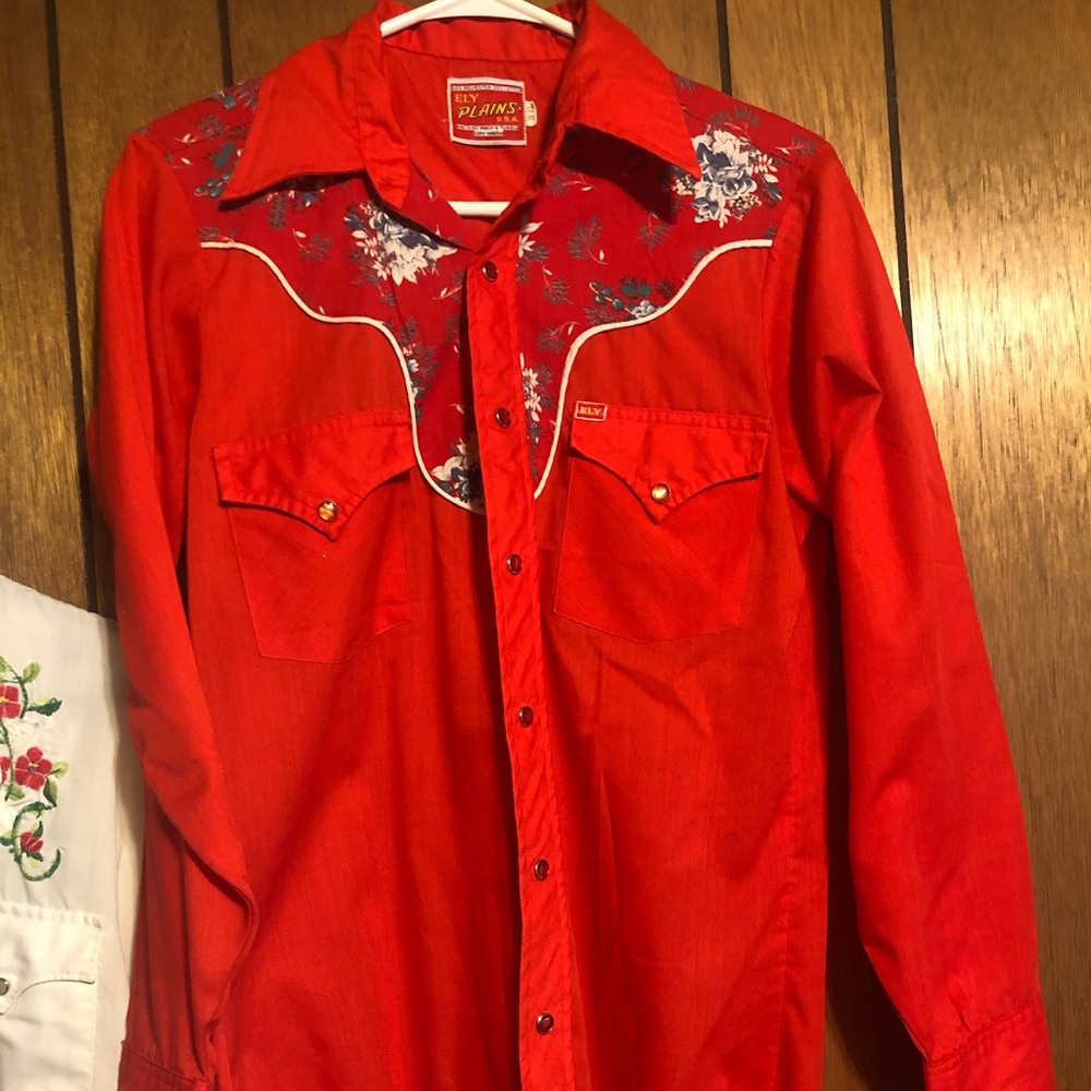 vintage eli plains western shirt sz 15-33